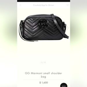 Gucci GG Marmont Authentic small shoulder bag, Black *BRAND NEW **LAST CHANCE**
